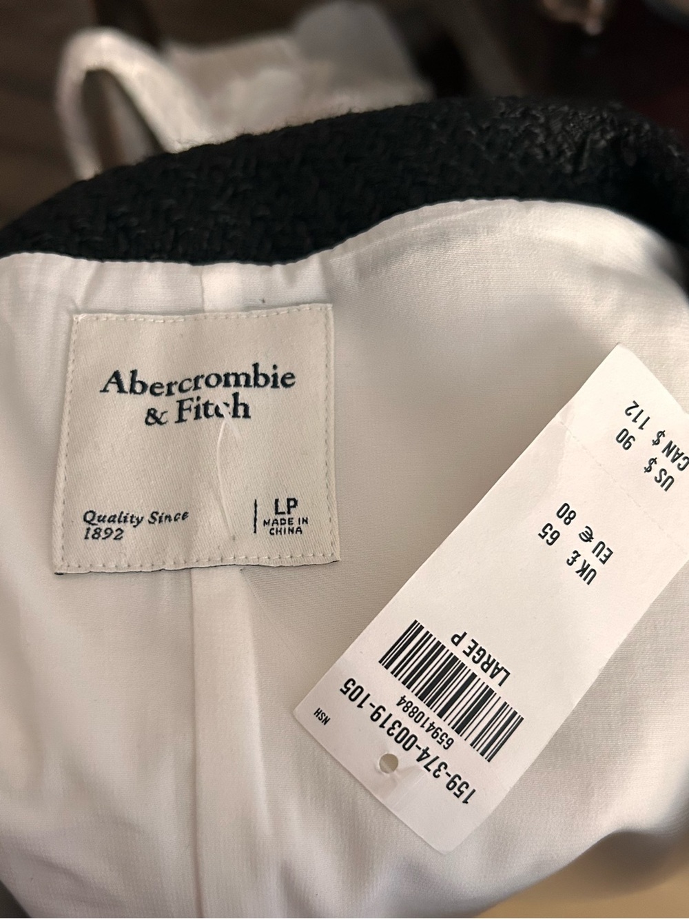 NWT Abercrombie & Fitch Mara Tweed Mini Dress in White Sz L PETITE - Picture 7 of 7